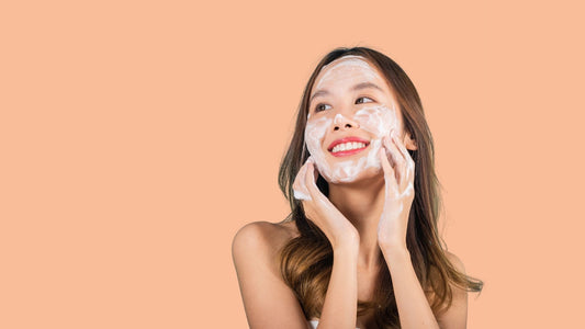 Double cleansing with Heartleaf Cleansing Oil—hands massaging on dry skin to melt SPF and makeup.